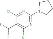 4,6-Dichloro-5-(difluoromethyl)-2-pyrrolidin-1-yl-pyrimidine