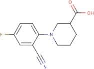 1-(2-Cyano-4-fluorophenyl)piperidine-3-carboxylic acid