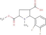 2-(2,3-Difluorophenyl)-5-(methoxycarbonyl)-1-methylpyrrolidine-3-carboxylic acid