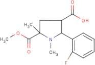 1,5-Dimethyl-2-(2-fluorophenyl)-5-(methoxycarbonyl)pyrrolidine-3-carboxylic acid