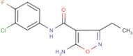 5-Amino-N-(3-chloro-4-fluorophenyl)-3-ethylisoxazole-4-carboxamide