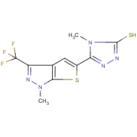 4-Methyl-5-[1-methyl-3-(trifluoromethyl)-1H-thieno[2,3-c]pyrazol-5-yl]-4H-1,2,4-triazole-3-thiol