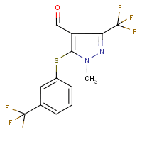1-Methyl-3-(trifluoromethyl)-5-[3-(trifluoromethyl)phenylthio]-1H-pyrazole-4-carboxaldehyde