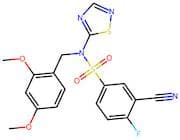 3-Cyano-N-(2,4-dimethoxybenzyl)-4-fluoro-N-(1,2,4-thiadiazol-5-yl)benzenesulfonamide