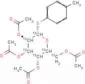 4-Methylphenyl 2,3,4,6-tetra-O-acetyl-1-thio-β-D-glucopyranoside-1,2,3,4,5,6-13C6