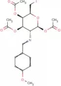 1,3,4-Tri-O-acetyl-2-amino-2,6-dideoxy-6-iodo-N-(4-methoxybenzylidene)-β-D-glucopyranose