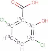 3,6-Dichloro-2-hydroxybenzoic-[13C6] Acid