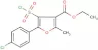 Ethyl 5-(4-chlorophenyl)-4-(chlorosulphonyl)-2-methyl-3-furoate