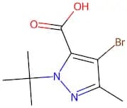 4-Bromo-3-methyl-1-(2-methyl-2-propanyl)-1H-pyrazole-5-carboxylic acid
