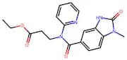 Ethyl 3-(1-methyl-2-oxo-N-(pyridin-2-yl)-2,3-dihydro-1H-benzo[d]imidazole-5-carboxamido)propanoate…