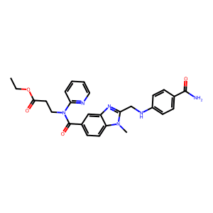 Ethyl 3-(2-(((4-carbamoylphenyl)amino)methyl)-1-methyl-N-(pyridin-2-yl)-1H-benzo[d]imidazole-5-car…