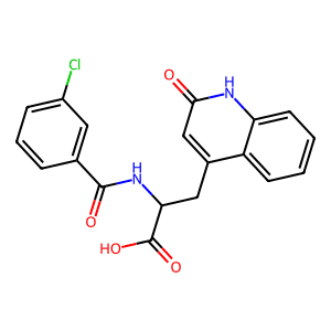 α-[(3-Chlorobenzoyl)amino]-1,2-dihydro-2-oxo-4-quinolinepropanoic acid