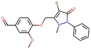 4-((4-bromo-2-methyl-5-oxo-1-phenyl(3-pyrazolin-3-yl))methoxy)-3-methoxybenzaldehyde