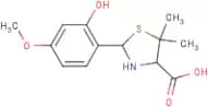 2-(2-hydroxy-4-methoxyphenyl)-5,5-dimethyl-1,3-thiazolidine-4-carboxylic acid