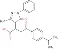 4-[4-(isopropyl)phenyl]-2-[3-methyl-5-oxo-1-phenyl(2-pyrazolin-4-yl)]-4-oxobutanoic acid