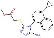 Methyl 2-((5-amino-4-(4-cyclopropylnaphthalen-1-yl)-4H-1,2,4-triazol-3-yl)thio)acetate