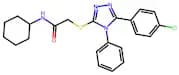 2-((5-(4-Chlorophenyl)-4-phenyl-4H-1,2,4-triazol-3-yl)thio)-N-cyclohexylacetamide