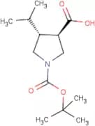 trans-4-Isopropylpyrrolidine-3-carboxylic acid, N-BOC protected