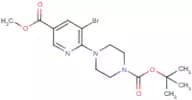 4-[3-Bromo-5-(methoxycarbonyl)pyridin-2-yl]piperazine, N1-BOC protected