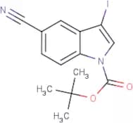5-Cyano-3-iodo-1H-indole, N-BOC protected