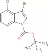 3-Bromo-4-chloro-1H-indole, N-BOC protected