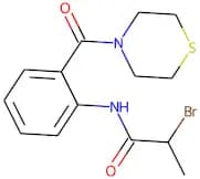 N1-[2-(1,4-thiazinan-4-ylcarbonyl)phenyl]-2-bromopropanamide
