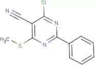 4-Chloro-6-(methylthio)-2-phenylpyrimidine-5-carbonitrile