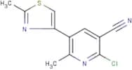 2-chloro-6-methyl-5-(2-methyl-1,3-thiazol-4-yl)nicotinonitrile