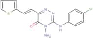 4-amino-3-(4-chloroanilino)-6-[2-(2-thienyl)vinyl]-1,2,4-triazin-5(4H)-one
