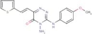 4-amino-3-(4-methoxyanilino)-6-[2-(2-thienyl)vinyl]-1,2,4-triazin-5(4H)-one