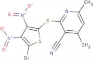 2-[(5-bromo-3,4-dinitro-2-thienyl)thio]-4,6-dimethylnicotinonitrile