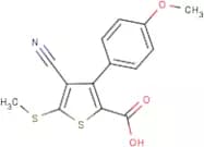 4-Cyano-3-(4-methoxyphenyl)-5-(methylthio)thiophene-2-carboxylic acid