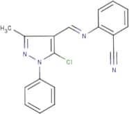 2-{[(5-chloro-3-methyl-1-phenyl-1H-pyrazol-4-yl)methylene]amino}benzonitrile