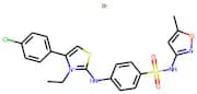 4-(4-chlorophenyl)-3-ethyl-2-(4-{[(5-methylisoxazol-3-yl)amino]sulphonyl}anilino)-1,3-thiazol-3-ium