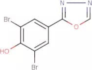2,6-Dibromo-4-(1,3,4-oxadiazol-2-yl)phenol