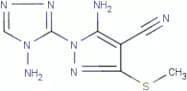 5-amino-1-(4-amino-4H-1,2,4-triazol-3-yl)-3-(methylthio)-1H-pyrazole-4-carbonitrile