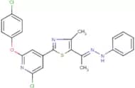 1-{2-[2-chloro-6-(4-chlorophenoxy)-4-pyridyl]-4-methyl-1,3-thiazol-5-yl}ethan-1-one 1-phenylhydraz…