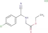 Ethyl 2-{[cyano(4-chlorophenyl)methyl]amino}acetate hydrochloride