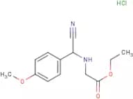 Ethyl 2-{[cyano(4-methoxyphenyl)methyl]amino}acetate hydrochloride