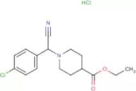 Ethyl 1-[cyano(4-chlorophenyl)methyl]piperidine-4-carboxylate hydrochloride