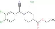 Ethyl 1-[cyano(3,4-dichlorophenyl)methyl]piperidine-4-carboxylate hydrochloride