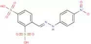 (E)-4-((2-(4-Nitrophenyl)hydrazono)methyl)benzene-1,3-disulfonic acid