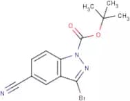 tert-Butyl 3-bromo-5-cyano-1H-indazole-1-carboxylate