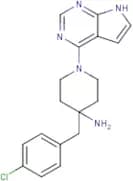 4-(4-Chlorobenzyl)-1-(7H-pyrrolo[2,3-d]pyrimidin-4-yl)piperidin-4-amine