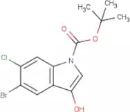 5-Bromo-6-chloro-3-hydroxy-1H-indole, N-BOC protected