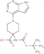 4-[(tert-Butoxycarbonyl)amino]-1-(7H-pyrrolo[2,3-d]pyrimidin-4-yl)piperidine-4-carboxylic acid
