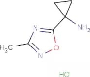 1-(3-Methyl-1,2,4-oxadiazol-5-yl)cyclopropan-1-amine hydrochloride