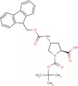 (2S,4R)-4-Aminopyrrolidine-2-carboxylic acid, N1-BOC 4-FMOC protected