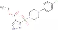 Ethyl 3-{[4-(4-chlorophenyl)piperazin-1-yl]sulfonyl}-1H-pyrazole-4-carboxylate