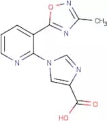 1-[3-(3-Methyl-1,2,4-oxadiazol-5-yl)pyridin-2-yl]-1H-imidazole-4-carboxylic acid